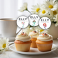 4th Birthday Party Cupcake Toppers Girl