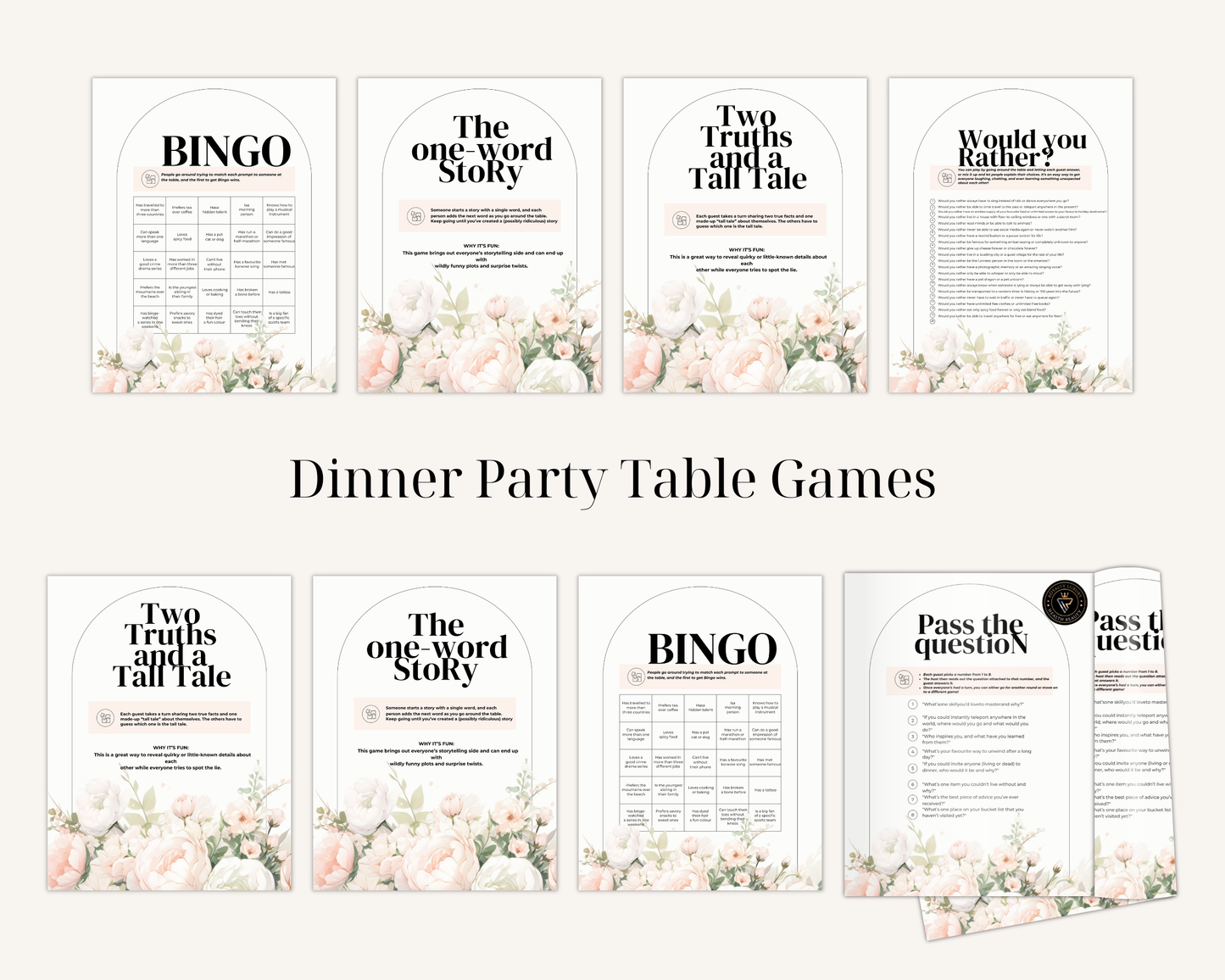 Dinner Party Table Games