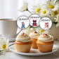 9th Birthday Cupcake Toppers Girl