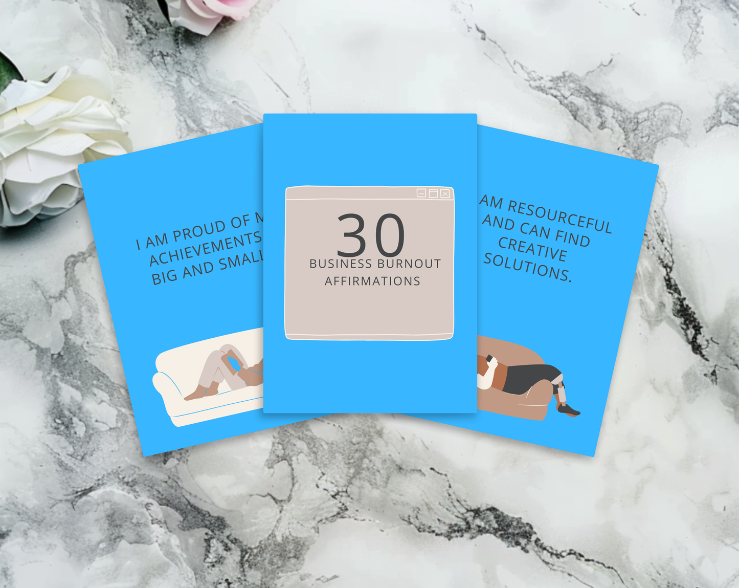 30 Business Burnout Affirmation Cards