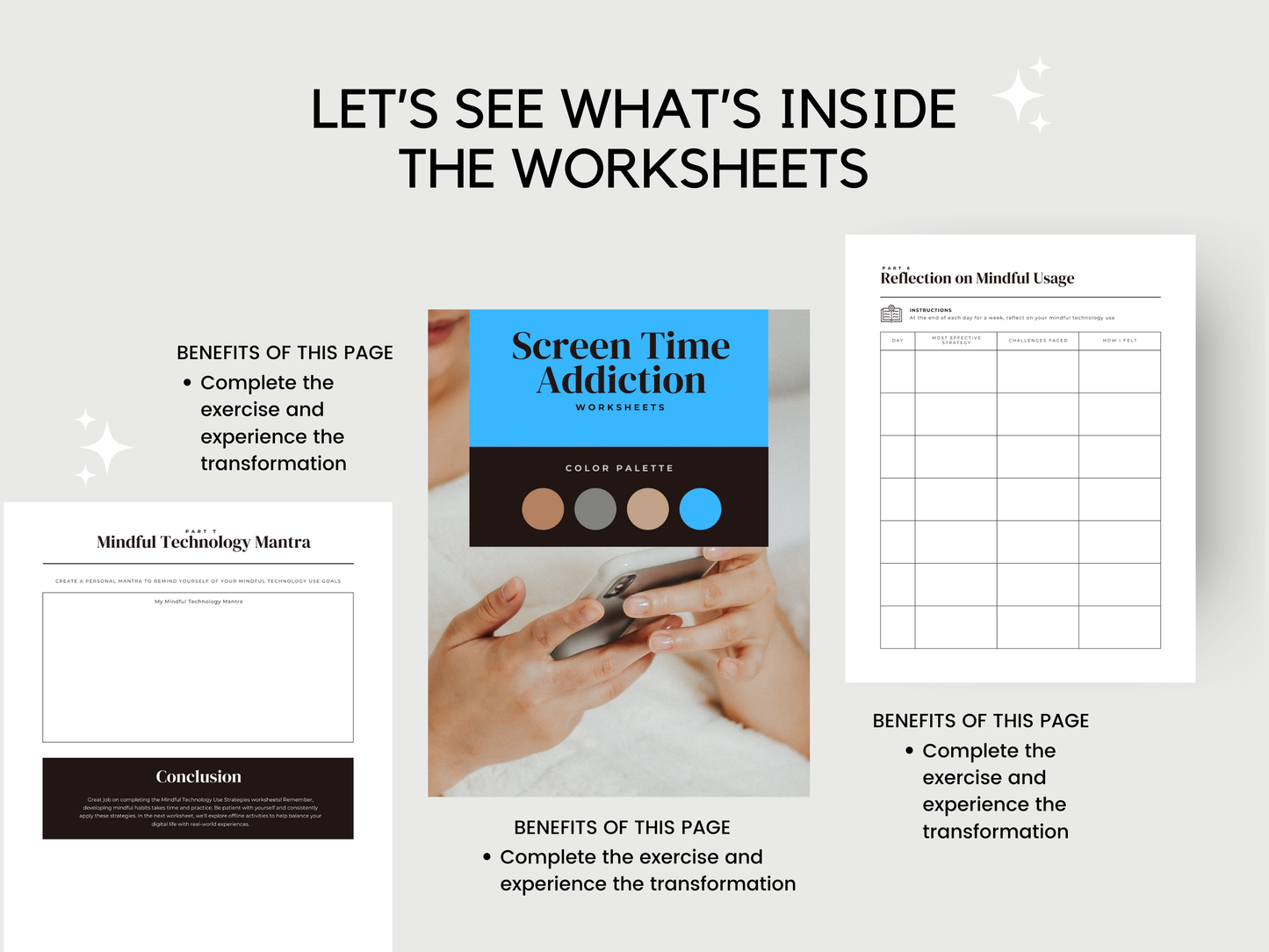 Screen Time Addiction Worksheet