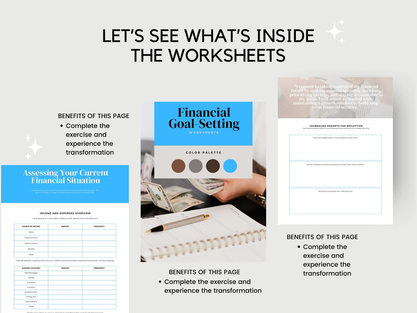 Financial Goal Setting Worksheets