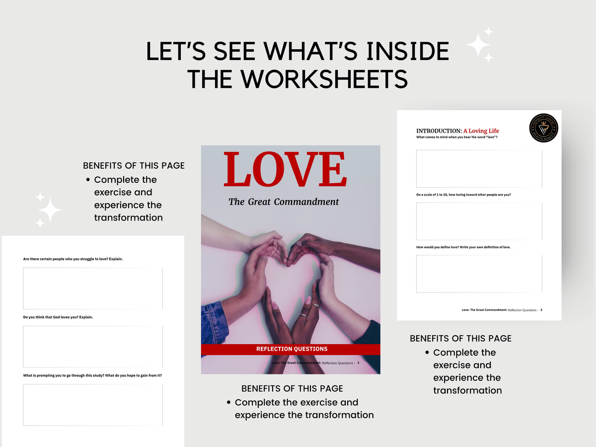 Great Commandment Bible Study Worksheet