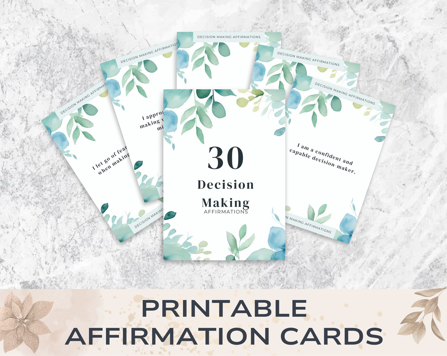 30 Decision Making Affirmation Cards