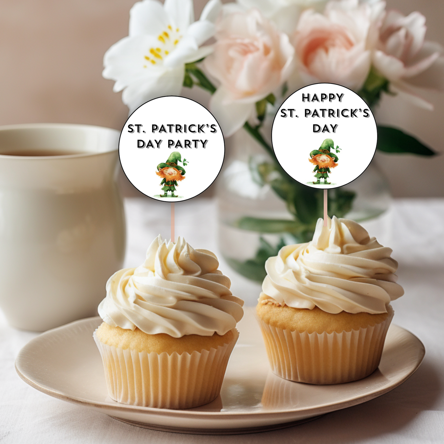 St Patrick's Day Cupcake Toppers