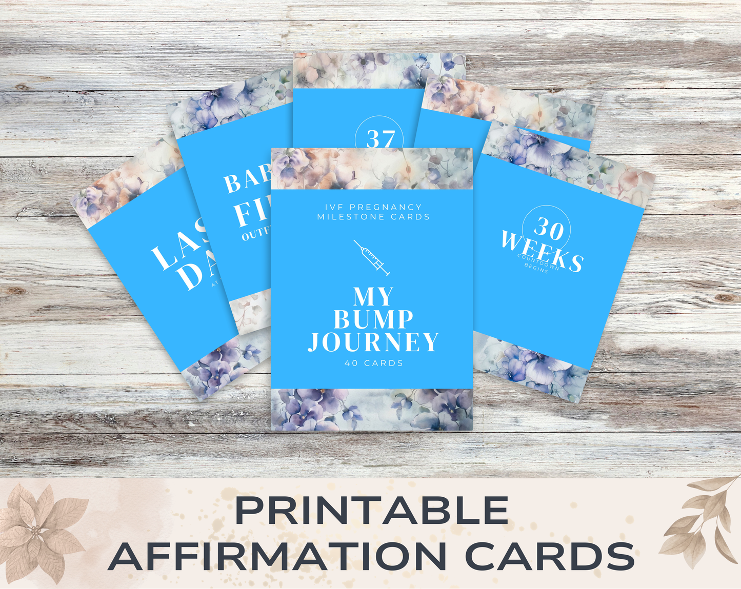 40 IVF Pregnancy Milestone Cards
