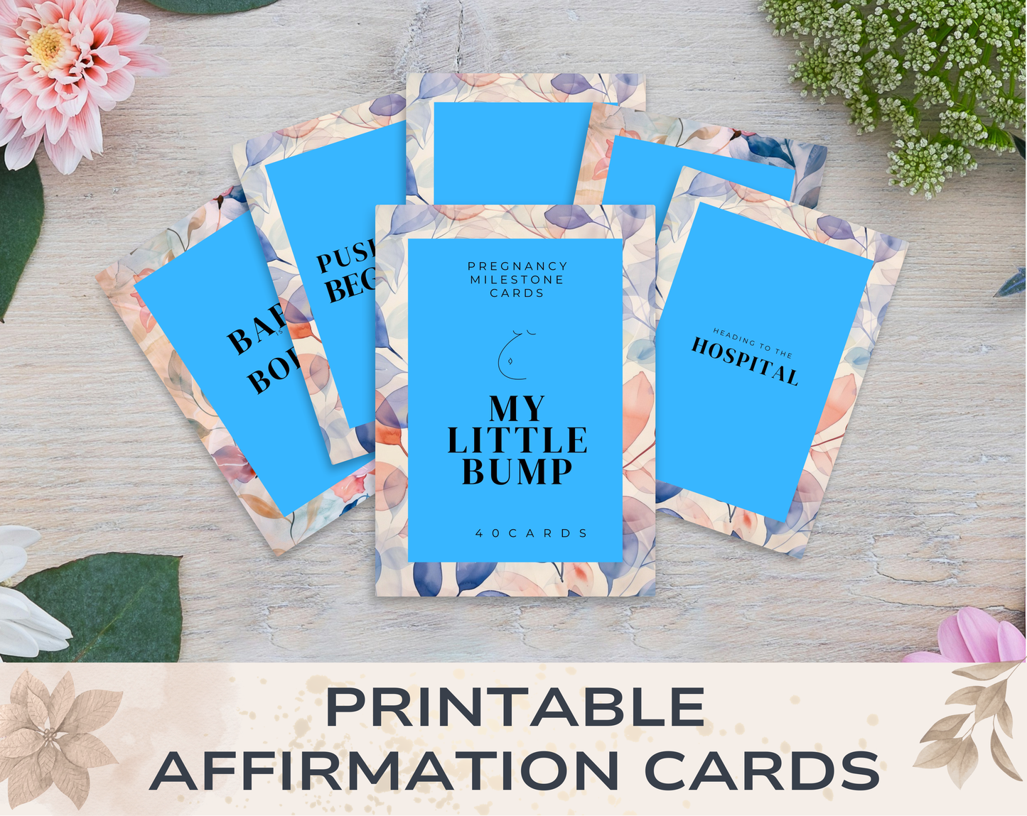 40 Pregnancy Milestone Cards