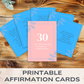 30 Streamer Affirmation Cards