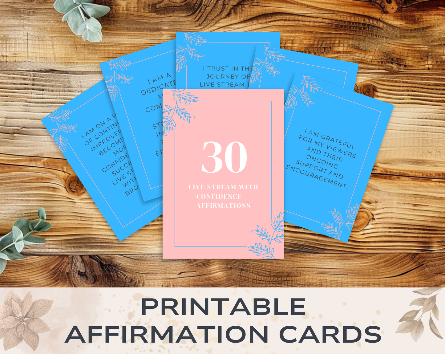 30 Streamer Affirmation Cards