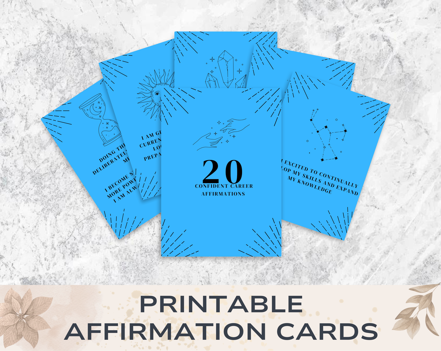 20 Confident Career Affirmation Cards