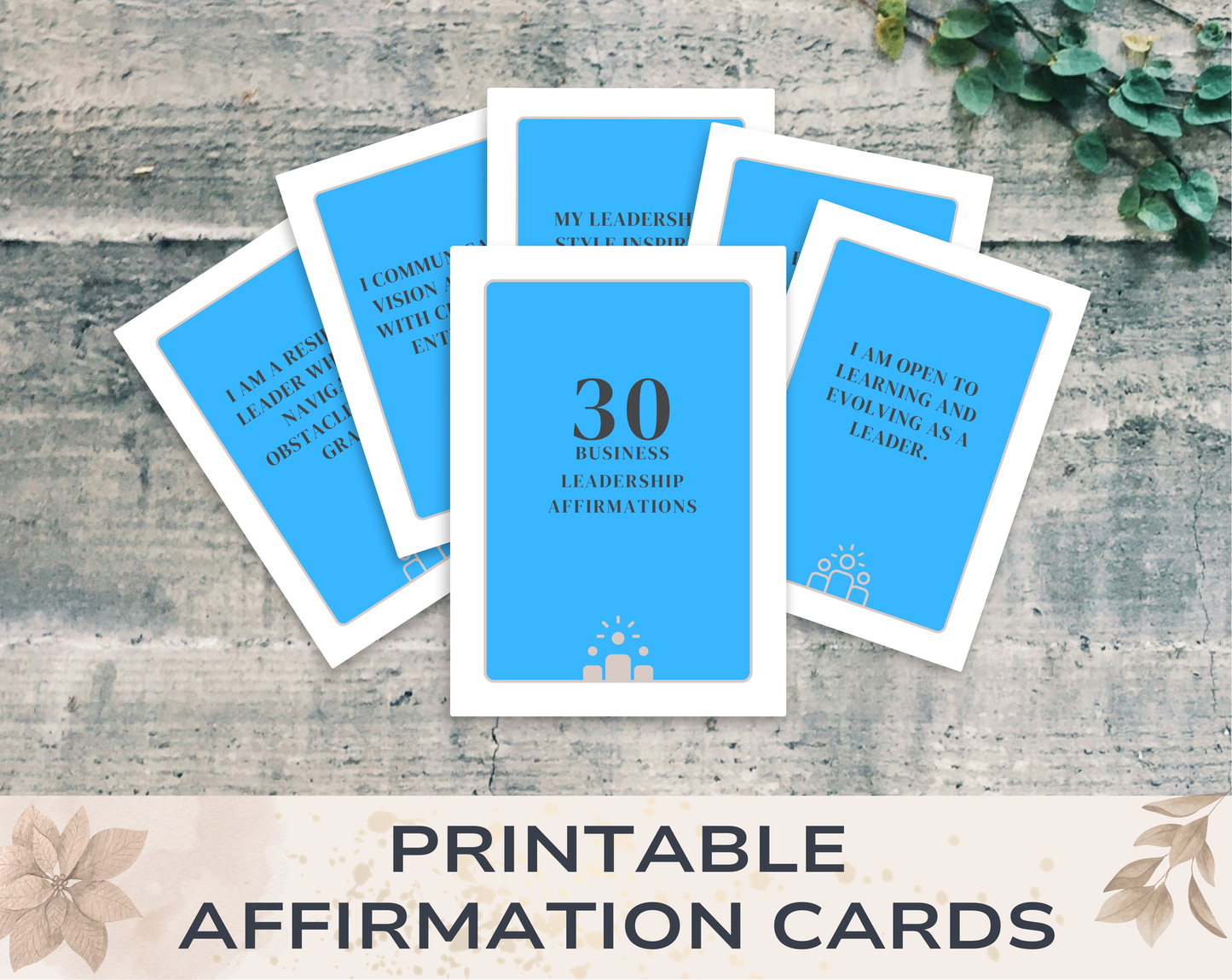 30 Business Leadership Affirmation Cards