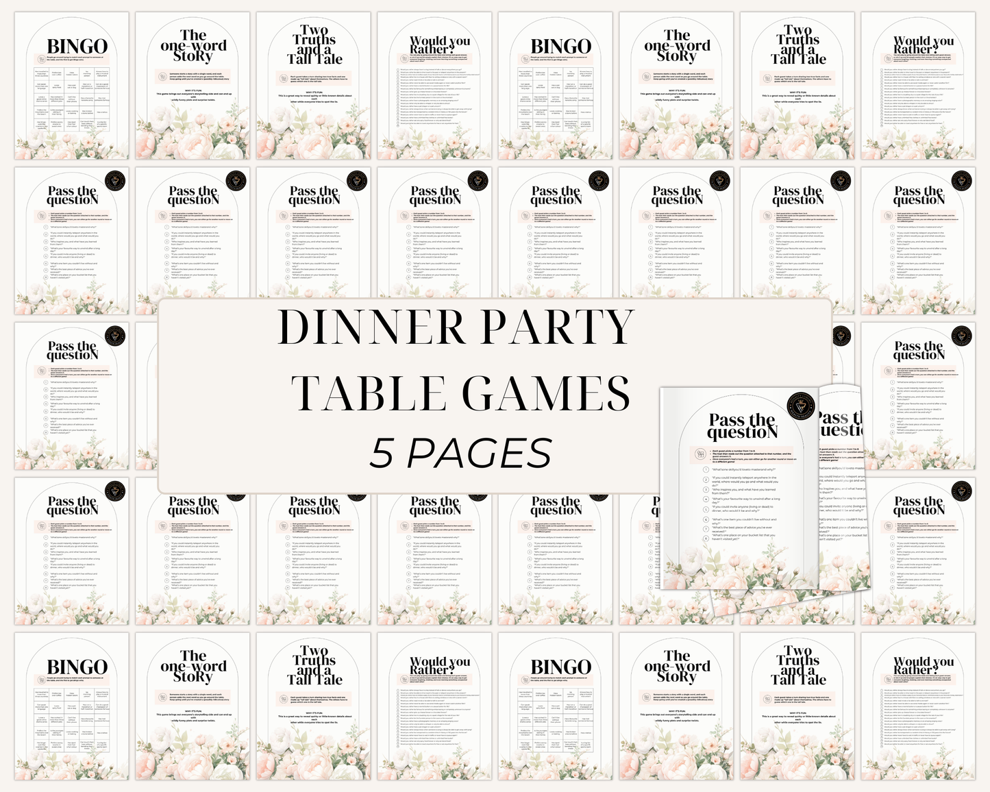 Dinner Party Table Games