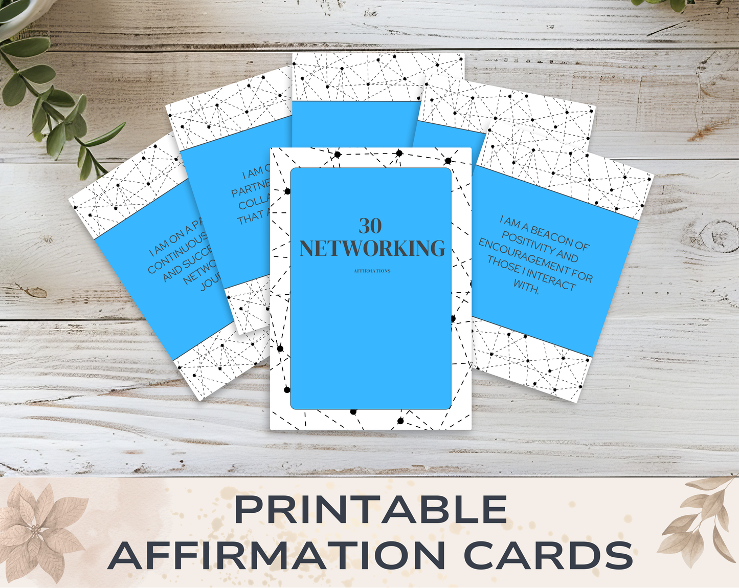 30 Networking Affirmation Cards