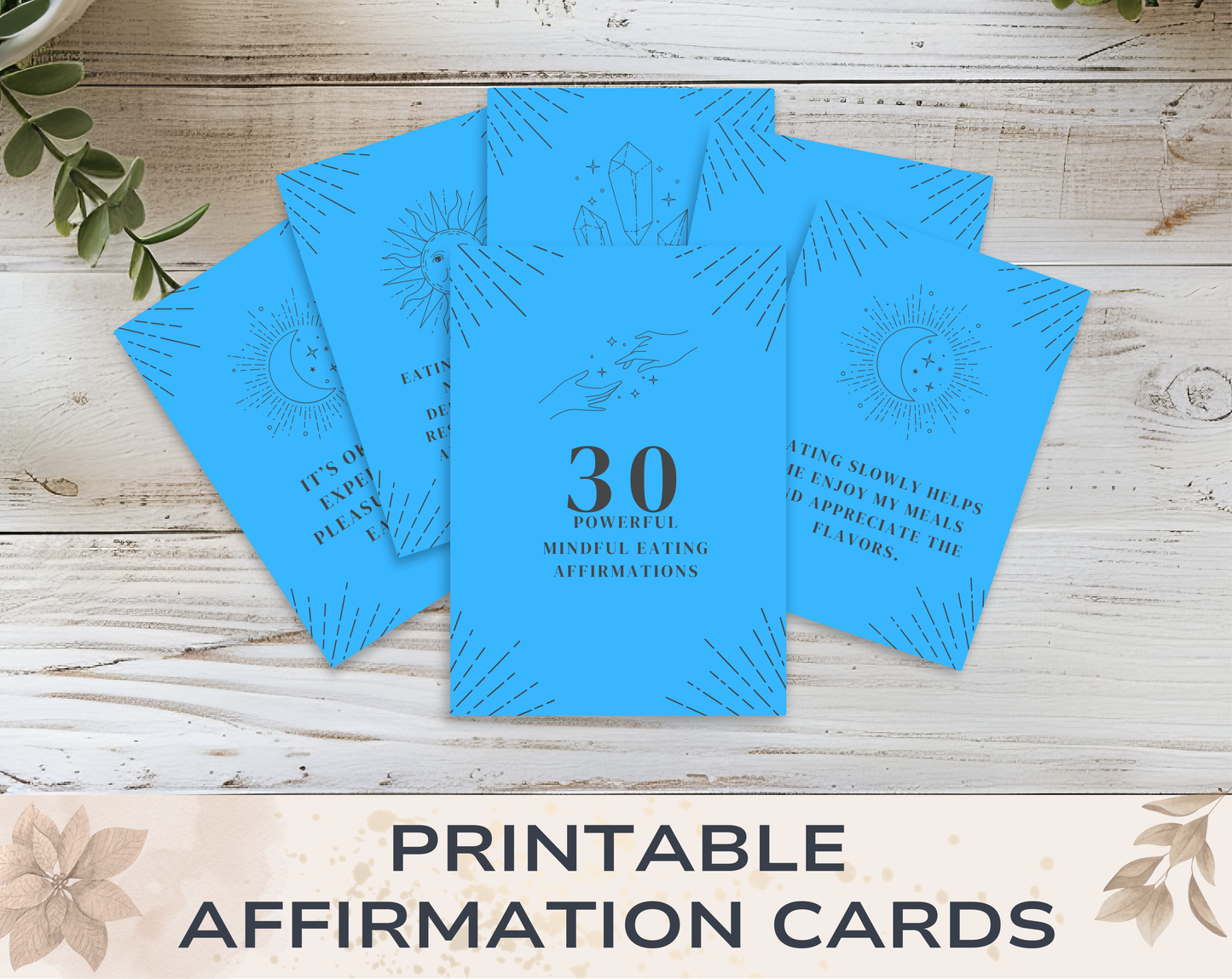 30 Mindful Eating Affirmation Cards