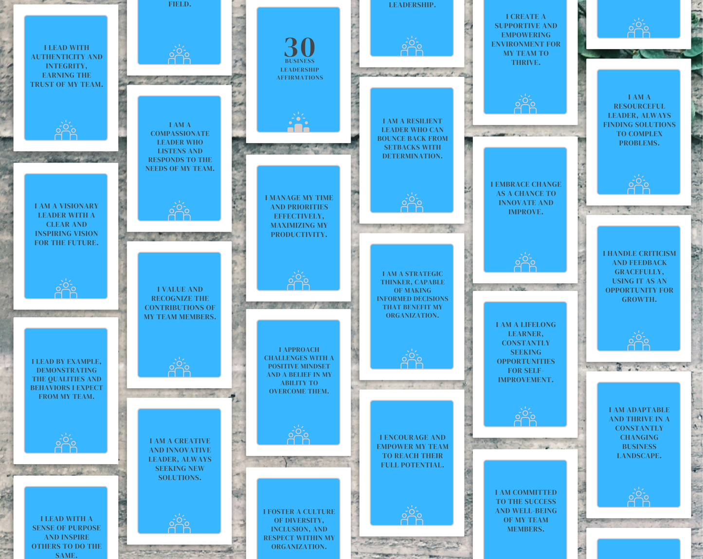 30 Business Leadership Affirmation Cards