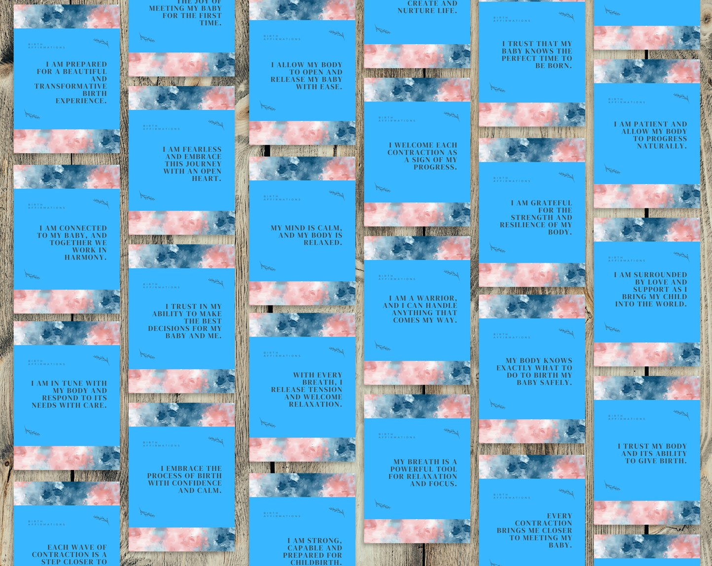 30 Birth Affirmation Cards