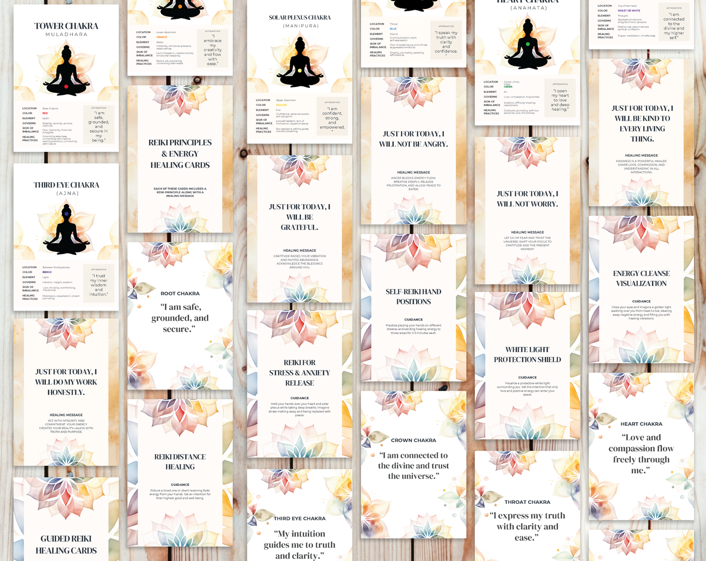 30 Chakra Affirmation Cards