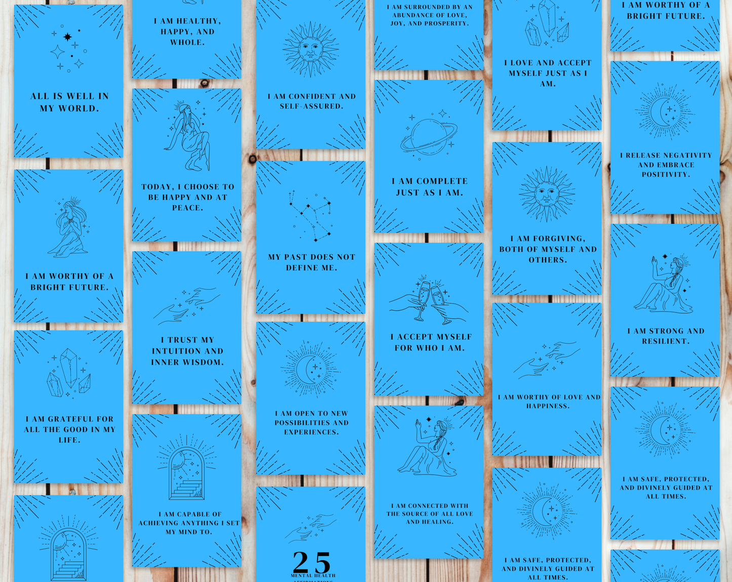 25 Mental Health Affirmation Cards