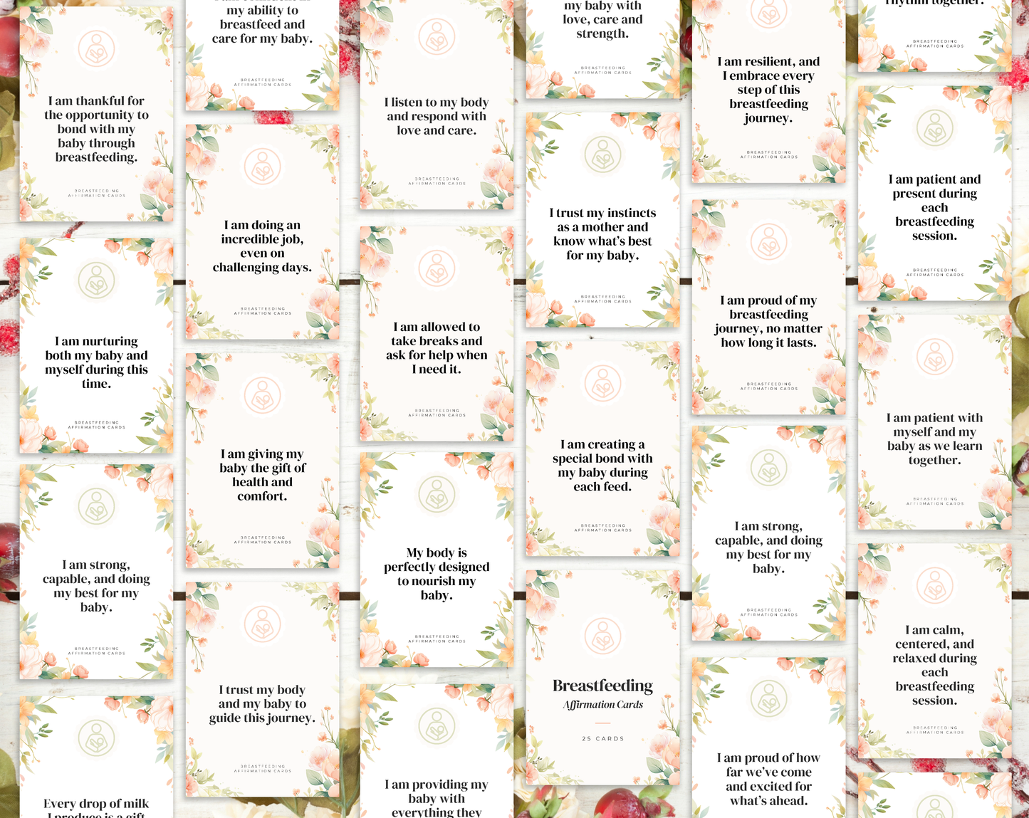 25 Breastfeeding Affirmation Cards
