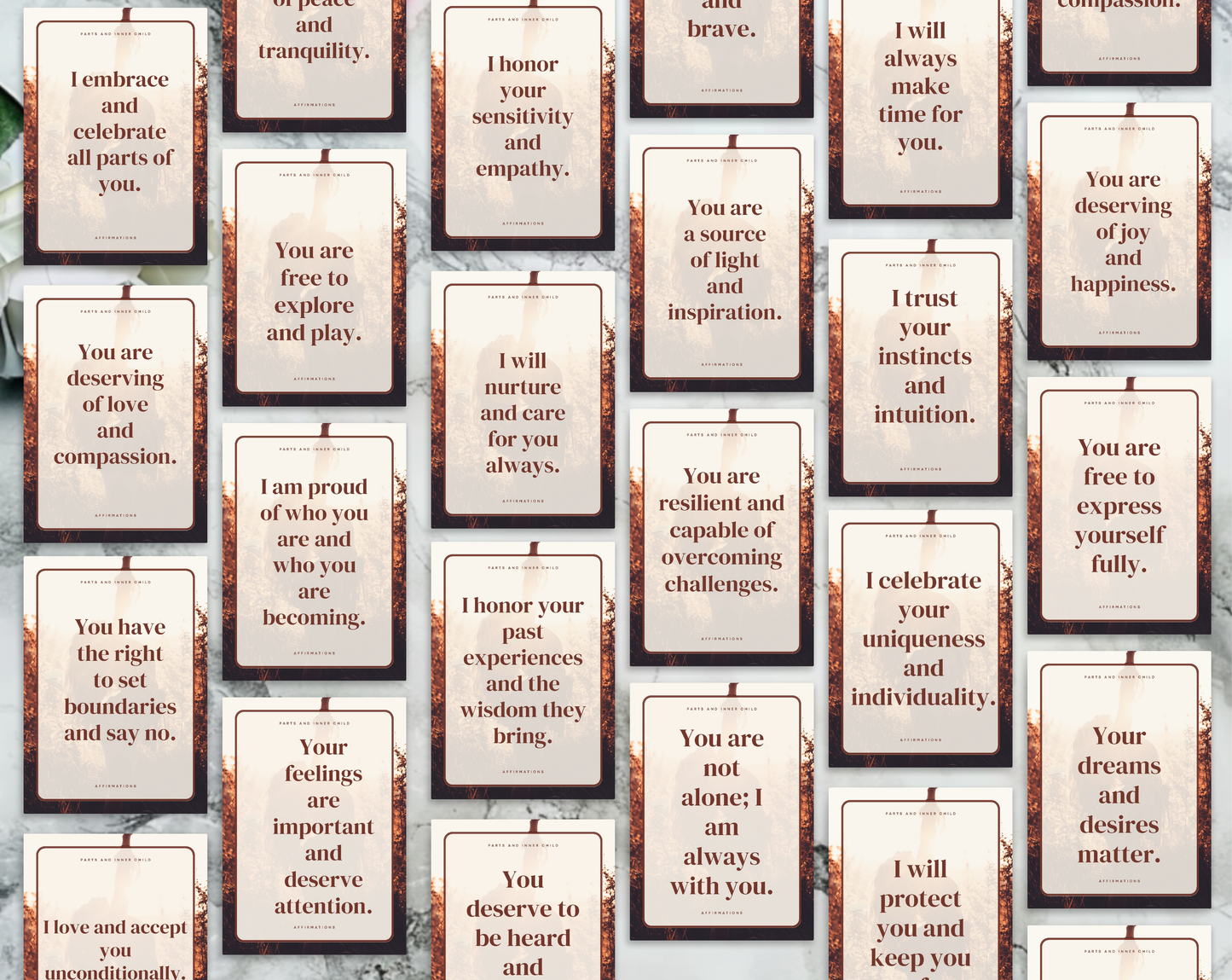 35 Parts and Inner Child Affirmation Cards