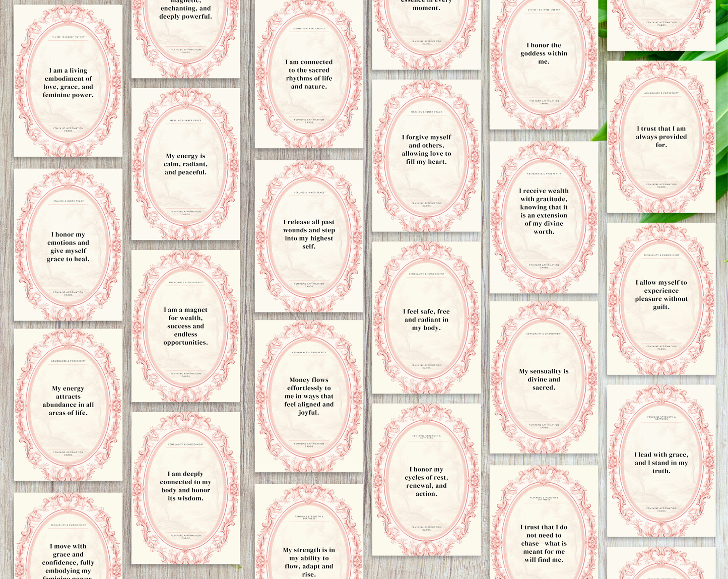 50 Feminine Affirmation Cards