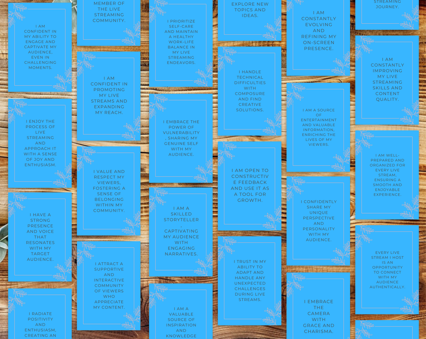 30 Streamer Affirmation Cards