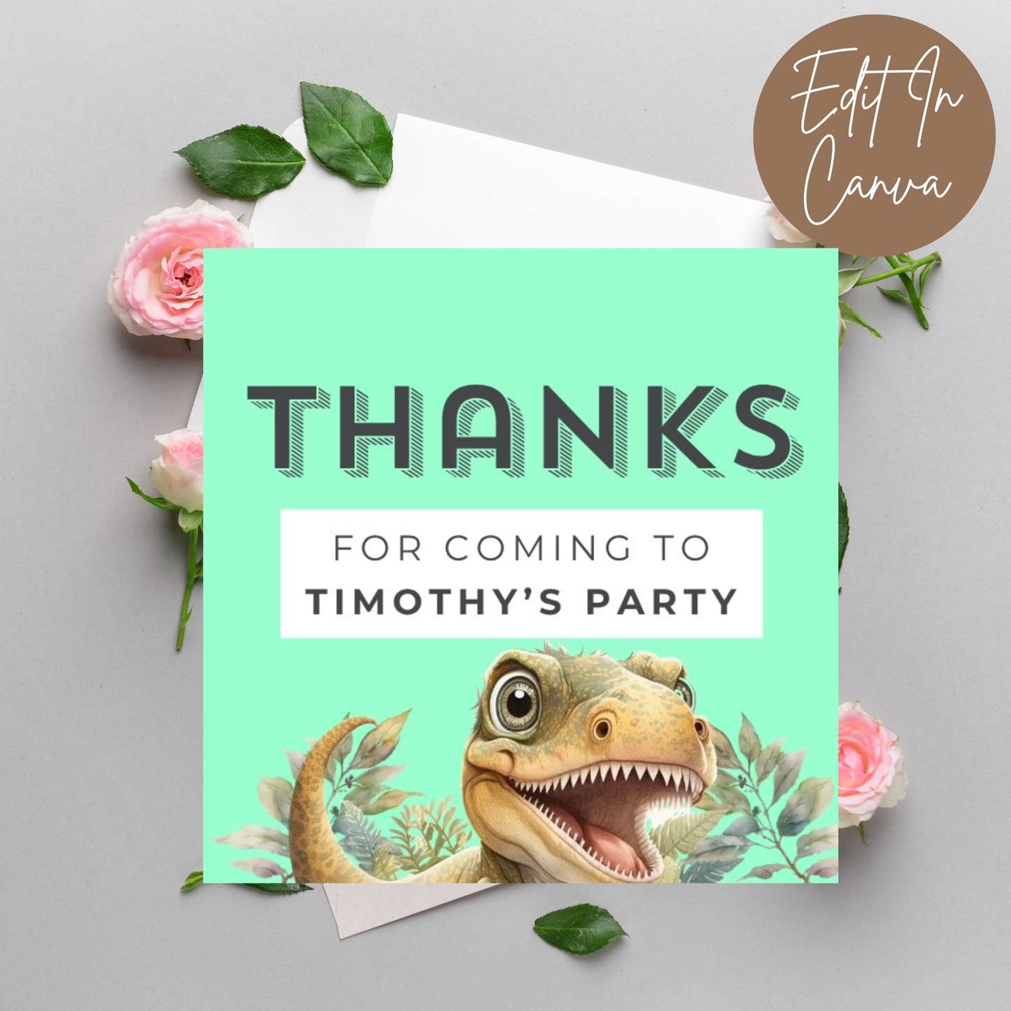 1st Birthday Thank You Tag