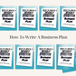 How To Write A Business Plan