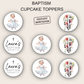Baptism Cupcake Toppers