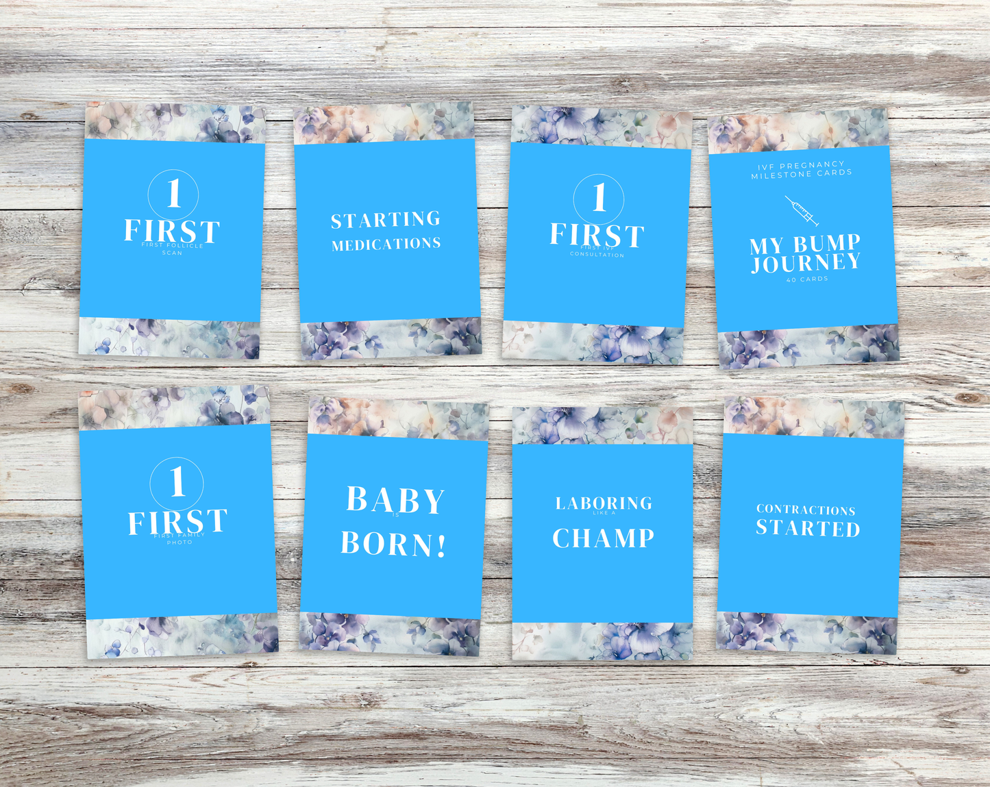 40 IVF Pregnancy Milestone Cards