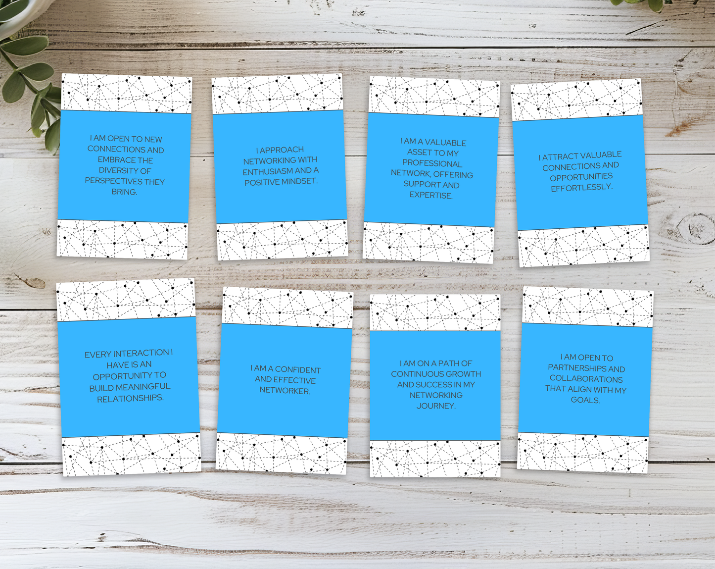 30 Networking Affirmation Cards