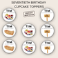 70th Birthday Cupcake Toppers Man