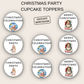 Christmas Party Cupcake Toppers