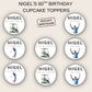 60th Birthday Cupcake Toppers Man