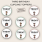 3rd Birthday Boy Cupcake Toppers