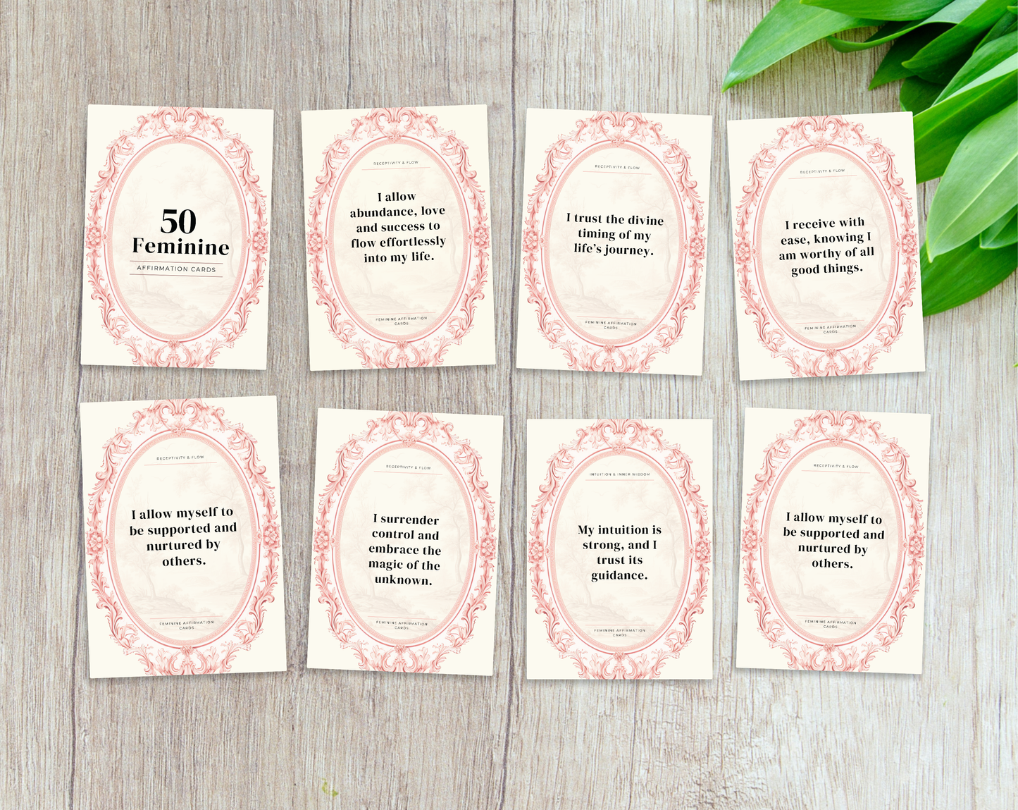 50 Feminine Affirmation Cards
