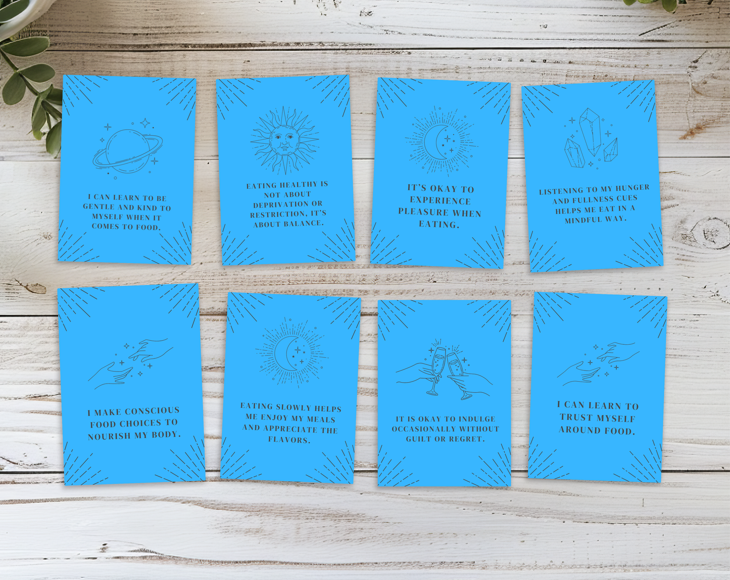30 Mindful Eating Affirmation Cards