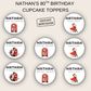 80th Birthday Cupcake Toppers Man