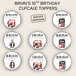 50th Birthday Cupcake Topper Man