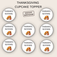 Thanksgiving Cupcake Topper