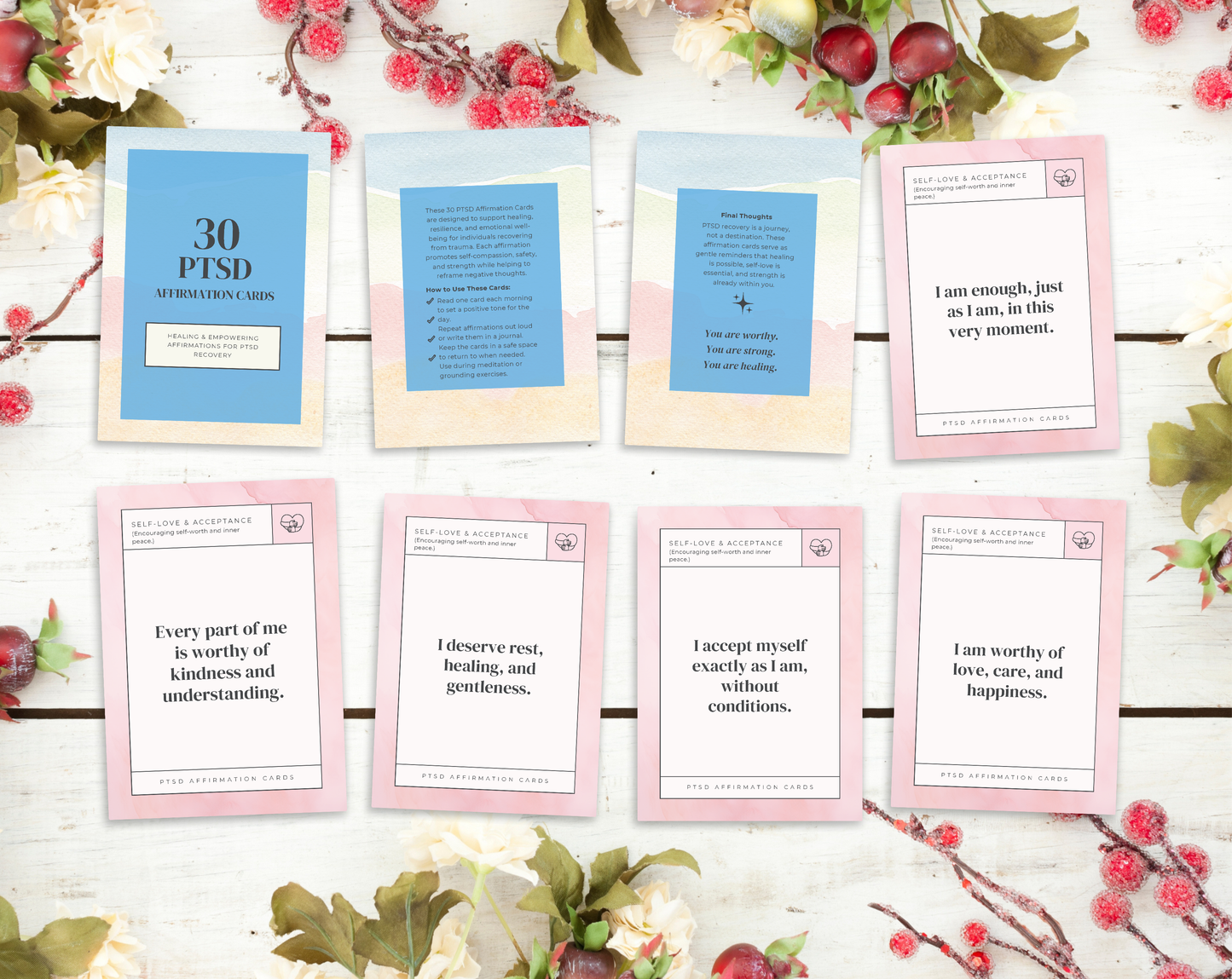30 PTSD Affirmation Cards