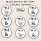 60th Birthday Cupcake Toppers Girl