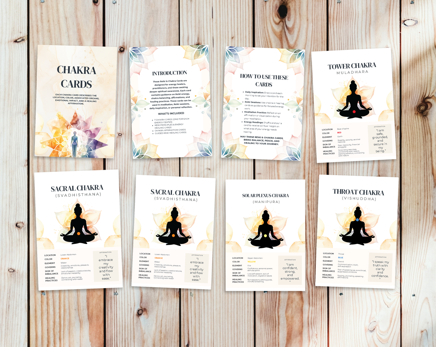 30 Chakra Affirmation Cards