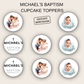 Baptism Cupcake Topper Boy