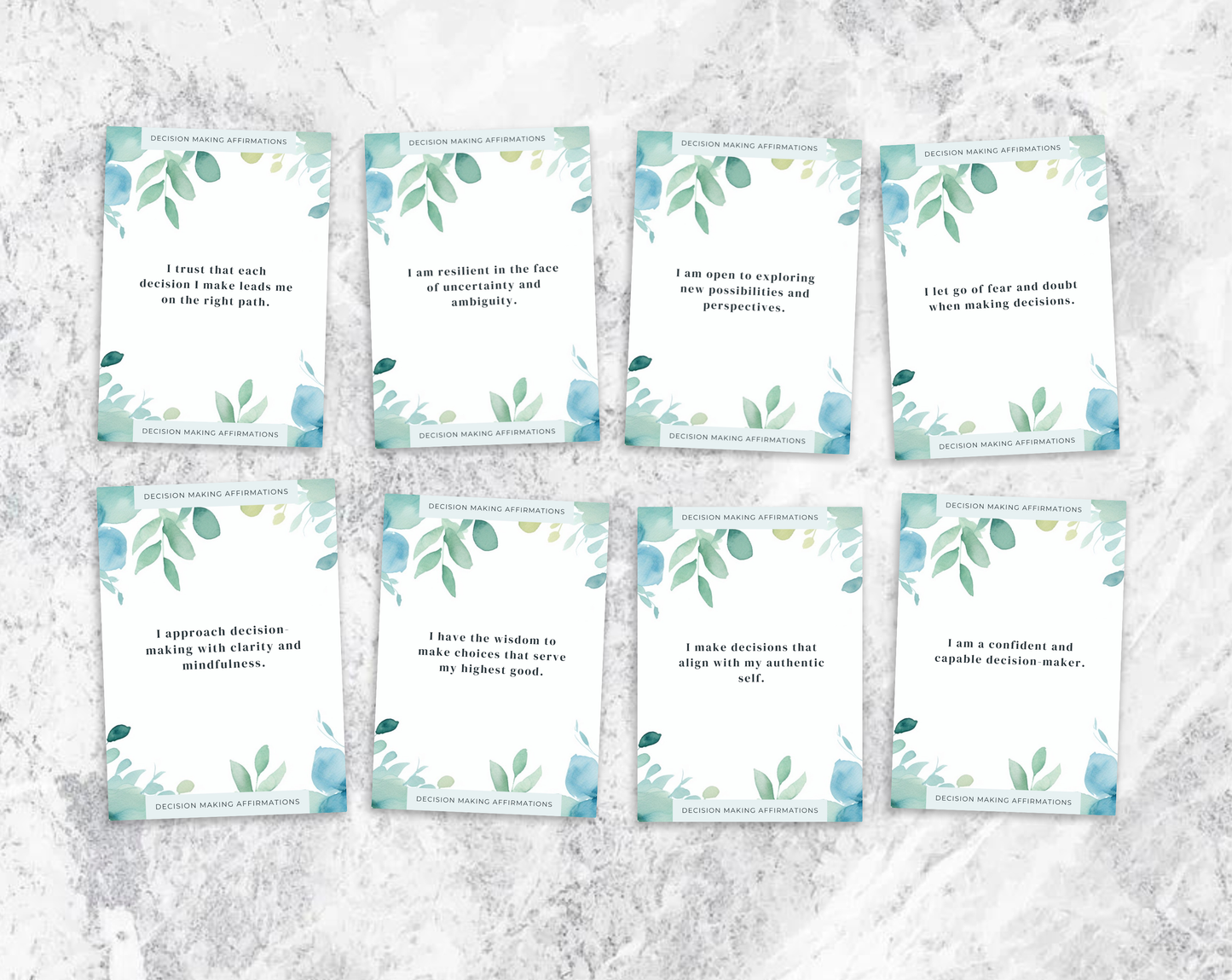 30 Decision Making Affirmation Cards