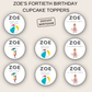 40th Birthday Cupcake Toppers Woman