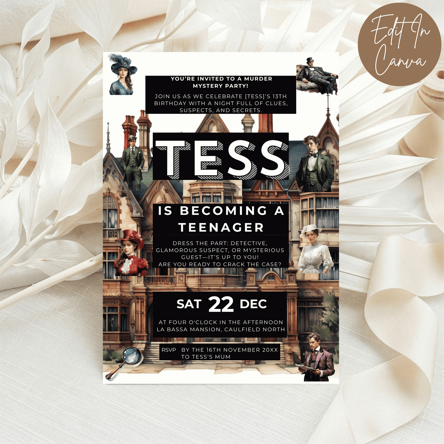 13th Birthday Invitation