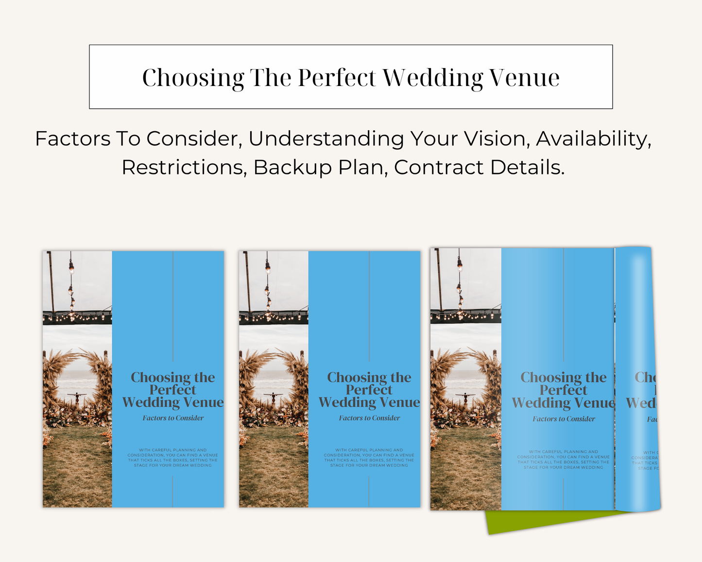Choosing The Perfect Wedding Venue