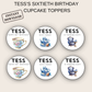 60th Birthday Cupcake Toppers Girl