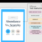 Abundance V Scarcity Worksheets
